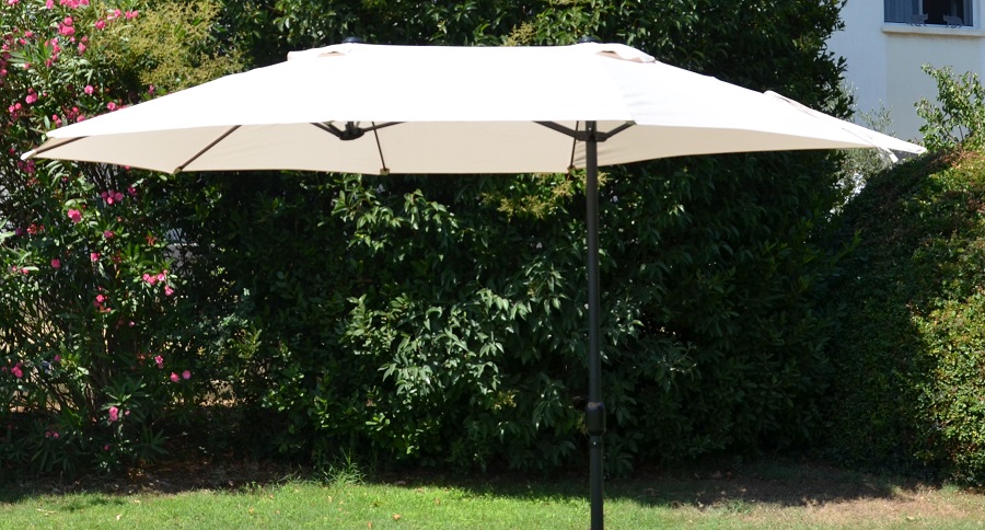 Parasol déporté ovale Wide 460x270cm écru - GIVEX